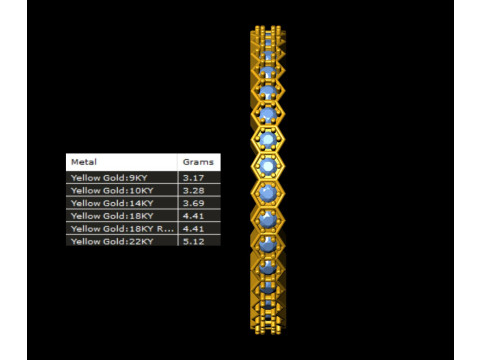 Vessel Honeycomb Diamond Eternity Band Ring 3D Print Model