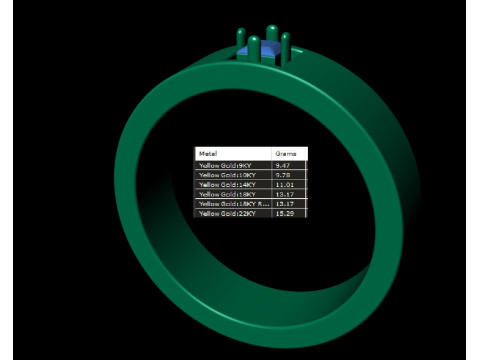 Princess Cut Solitaire Diamond Wide Band Ring 3D Print Model