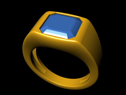 Princess Cut Channel Engagement Diamond Ring 3D 프린트 모델