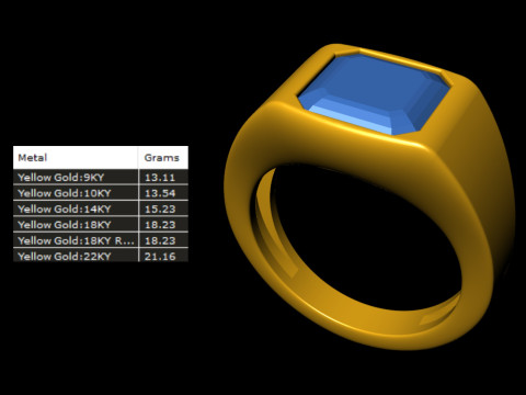 Princess Cut Channel Engagement Diamond Ring 3D 프린트 모델