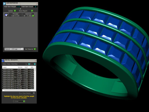Princess Cut Channel Engagement Diamond Ring 3D Print Model