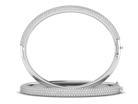 Womens Diamond Braslate with Lock Clasp Modelo de Impressão 3D