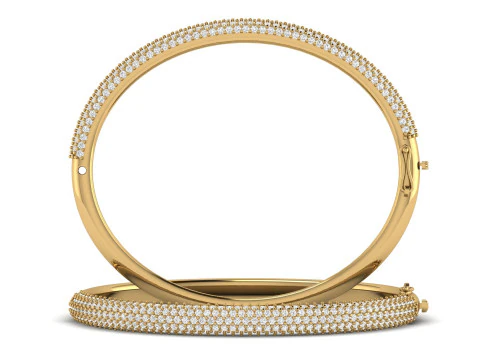Womens Diamond Braslate with Lock Clasp 3D Print Model