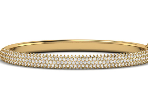Womens Diamond Braslate with Lock Clasp Model do druku 3D