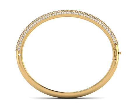 Womens Diamond Braslate with Lock Clasp Model do druku 3D