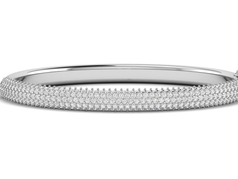 Womens Diamond Braslate with Lock Clasp Model do druku 3D