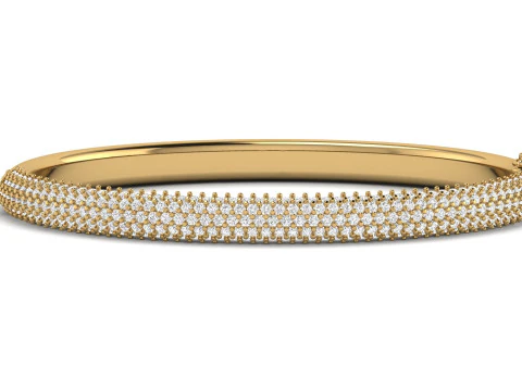 Womens Diamond Braslate with Lock Clasp 3D Print Model