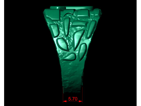 Scorpio Horoscope Zodiac Nugget Ring 3D Print Model