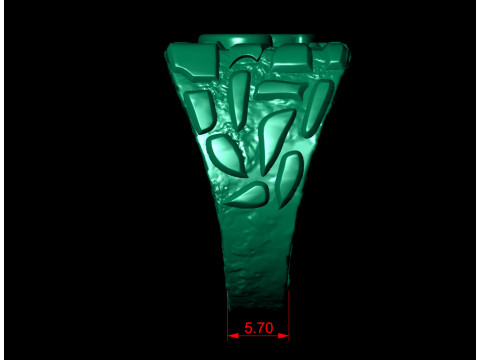Cancer Horoscope Zodiac Nugget Ring 3D Принт Модель