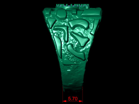 Diamond Taurus Horoscope Zodiac Nugget Ring Modelo de impresión 3D