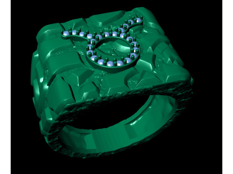 Diamond Taurus Horoscope Zodiac Nugget Ring Modelo de impresión 3D