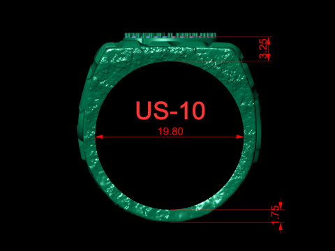 Diamond Cancer Horoscope Zodiac Nugget Ring Modelo de impresión 3D