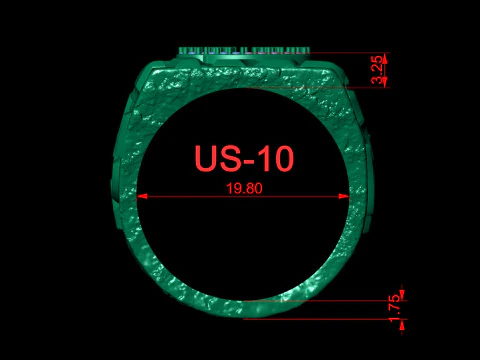 Diamond Cancer Horoscope Zodiac Nugget Ring 3D Print Model