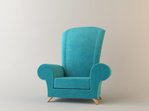 blue chair 3D 모델