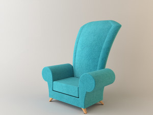 blue chair 3D Модель