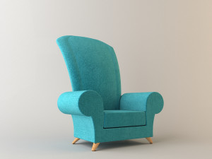 blue chair 3D Модель