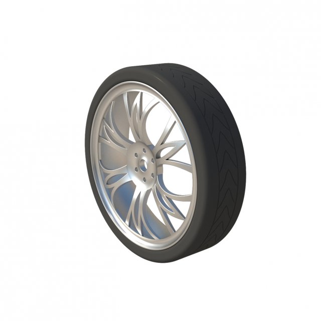 Tire wheel 3D Model .c4d .max .obj .3ds .fbx .stl .blend 