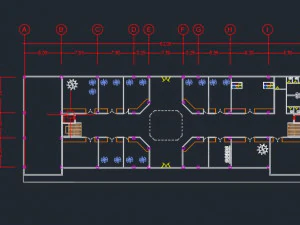 Commercial building with parametric facade 3D Model