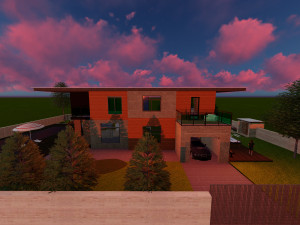 modern villa house 3D-Modell
