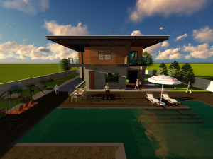 modern villa house 3D-Modell