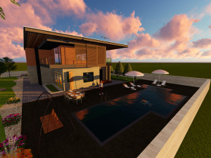 modern villa house 3D-Modell