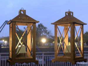 houten lantaarn 3D Model