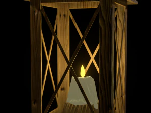 wooden latern 3D Model
