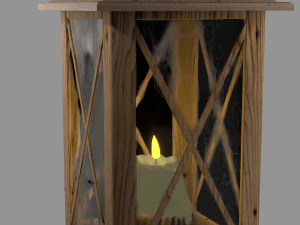 wooden latern 3D Model