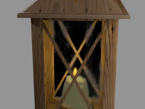 wooden latern 3D Model