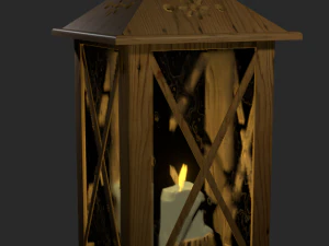wooden latern 3D Model
