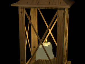 wooden latern 3D Model