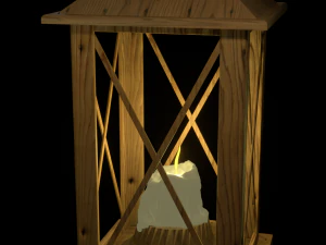 wooden latern 3D Model