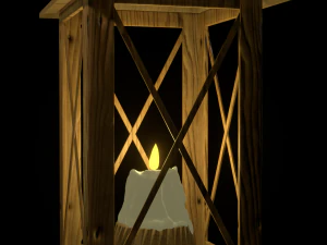 wooden latern 3D Model