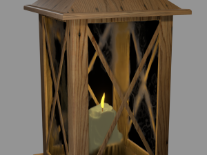 wooden latern 3D Model
