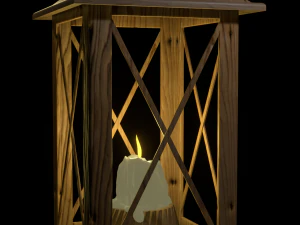 wooden latern 3D Model