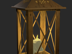 wooden latern 3D Model