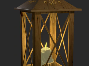 wooden latern 3D Model
