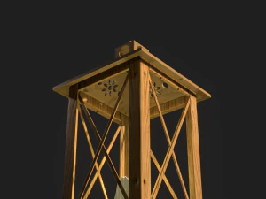 wooden latern 3D Model
