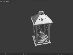wooden latern 3D Model