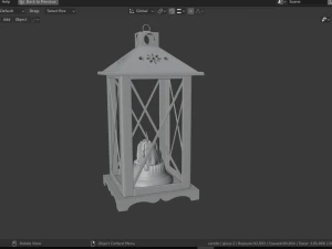 wooden latern 3D Model