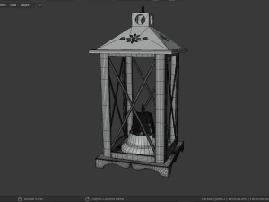 wooden latern 3D Model