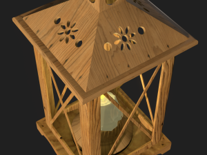 wooden latern 3D Model
