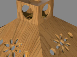 wooden latern 3D Model