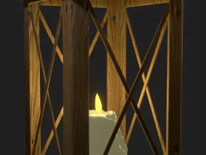 wooden latern 3D Model