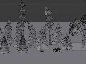 lowpoly trees Modelo 3D