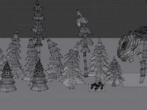 &aacute;rvores lowpoly Modelo 3D