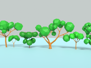 lowpoly trees Modelo 3D