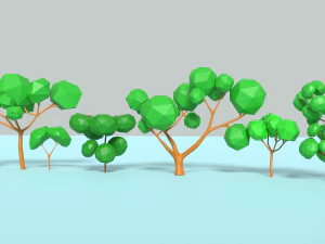 &aacute;rvores lowpoly Modelo 3D
