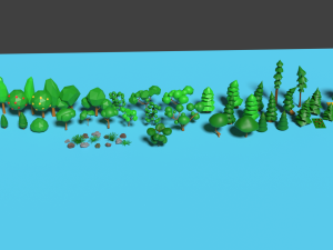 lowpoly trees Modelo 3D