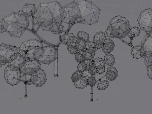 &aacute;rvores lowpoly Modelo 3D